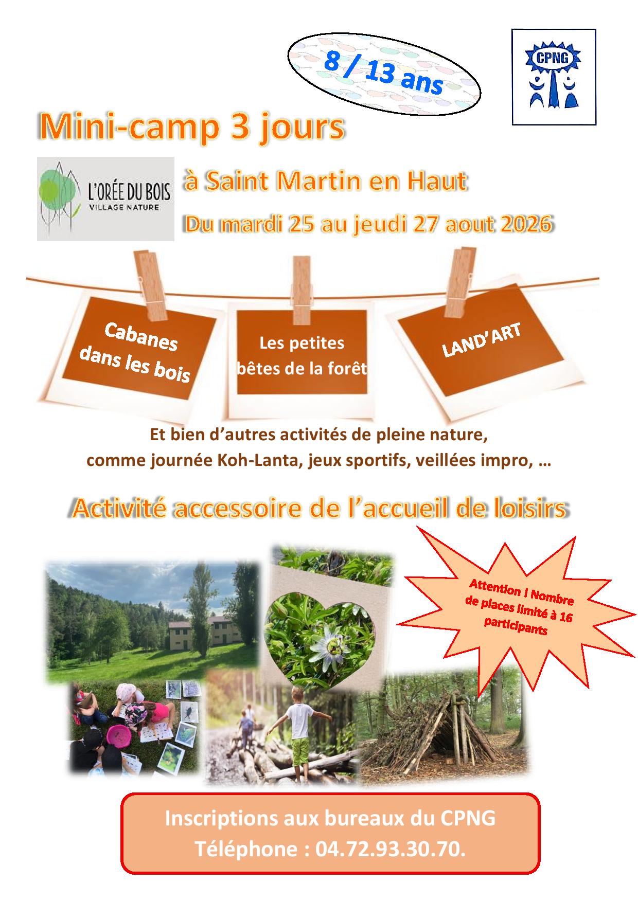 Mini séjour fin aout 2026